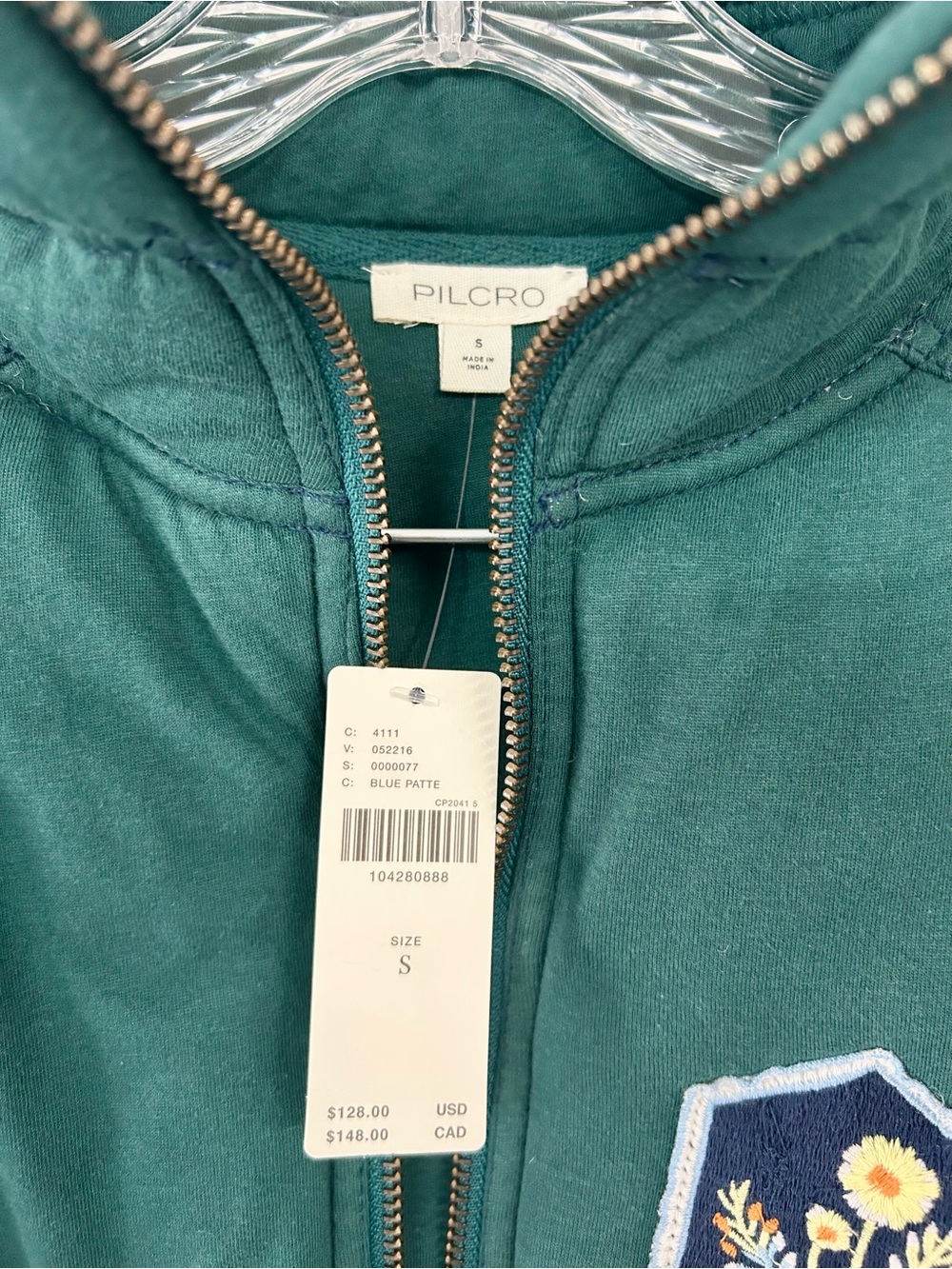 PILCRO 🏏 Shetland Half Zip Oversized Puffer Pullover Sweatshirt - Size S - Picture 4 of 5